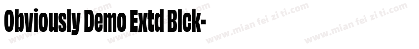 Obviously Demo Extd Blck字体转换
